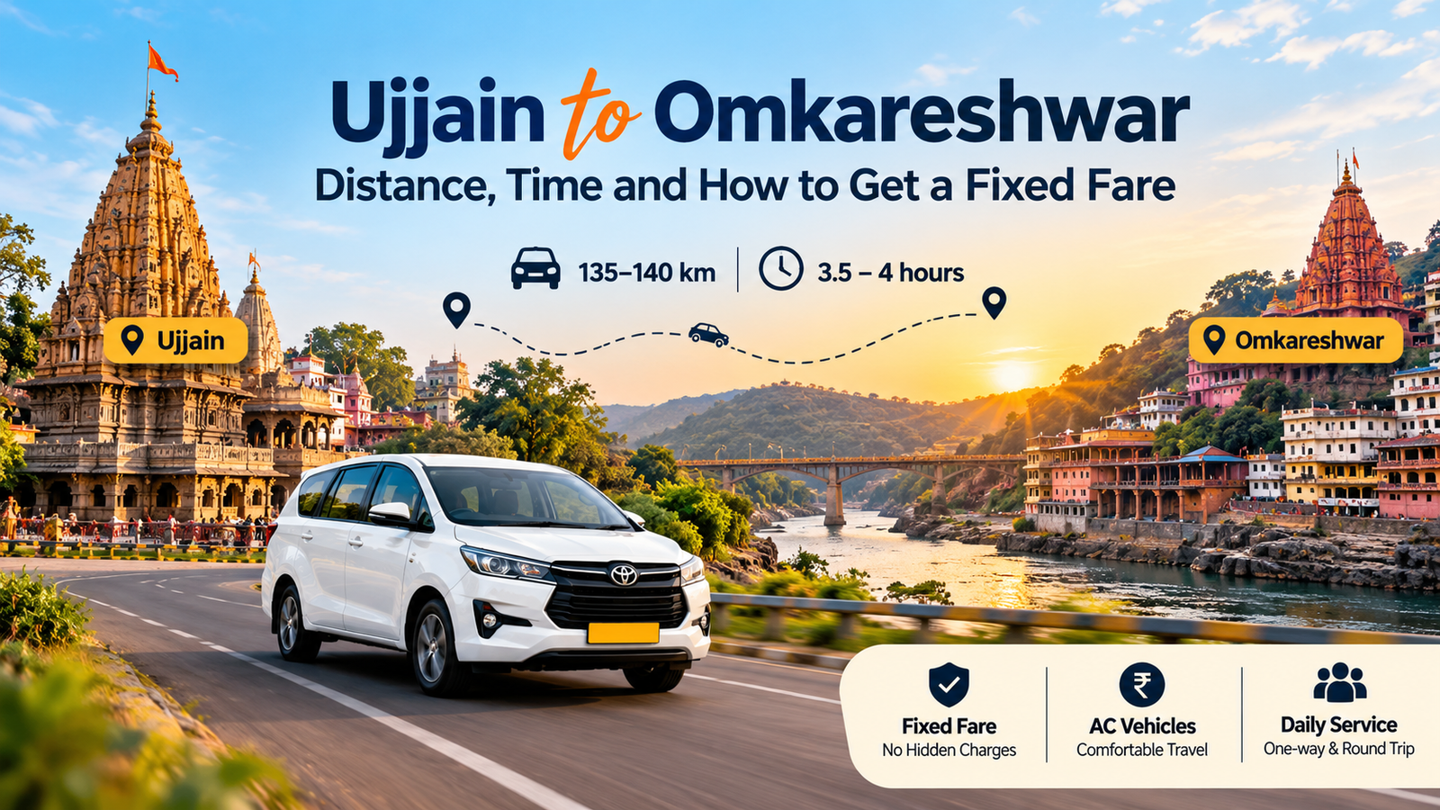 ujjain to omkareshwar taxi fare